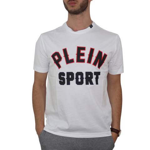 Plein Sport White Bold Chest Logo T-Shirt