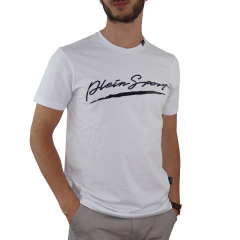 Philipp Plein White Chest Print Logo T-Shirt