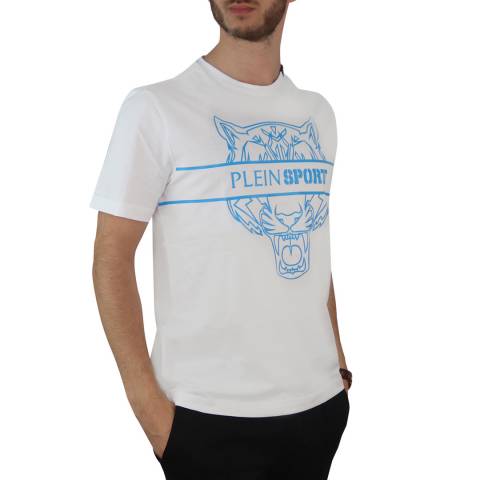 Philipp Plein Grey Fluorescent Tiger Print T-shirt