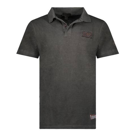 Anapurna Black Cotton Polo Shirt