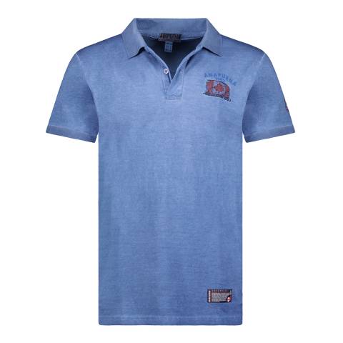 Anapurna Blue Cotton Polo Shirt