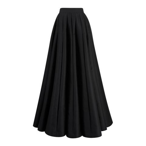 Amanda Wakeley Black Dune Silk Wool Blend Skirt