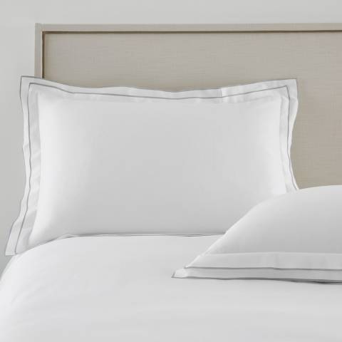 IJP Duo 400TC Pair of Oxford Pillowcases, White/Grey