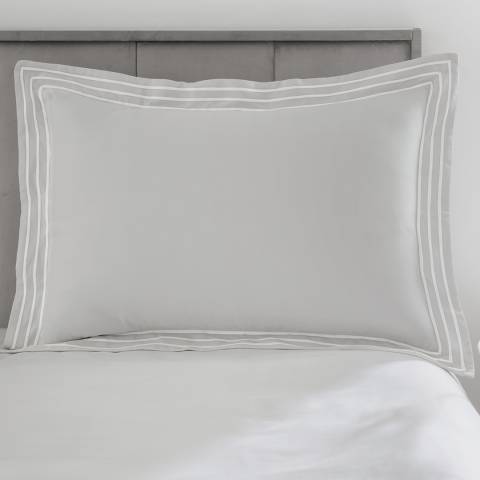 IJP Eaton 400TC Pair of Oxford Pillowcases, Grey/White