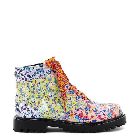 Sophia Webster Multi Floral Tia Lace up Boots