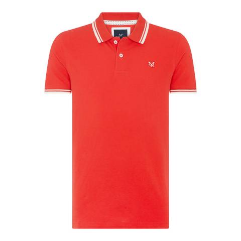 Crew Clothing Red Cotton Pique Polo Shirt