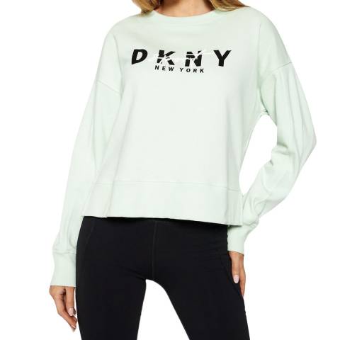DKNY Neo Mint Graphic Script Logo Sweatshirt