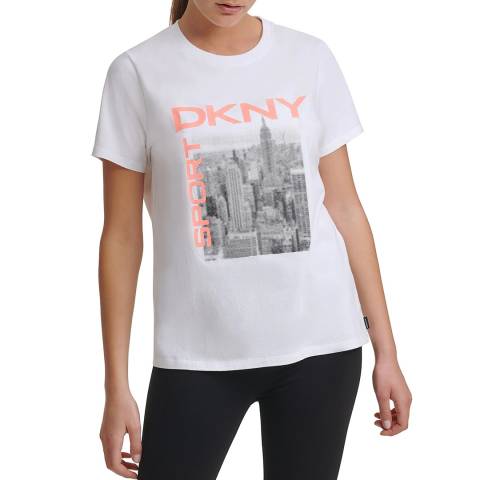 DKNY White City Graffiti Logo Tee