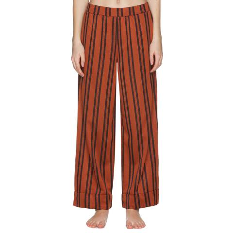 Benetton Red Wide-Leg Trousers 