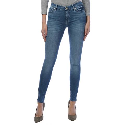 7 For All Mankind Mid Blue The Skinny Stretch Jeans