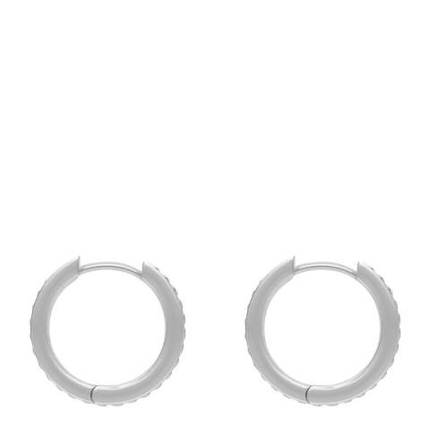 Dower & Hall Sterling Silver Flat Edge Dotty Hoops