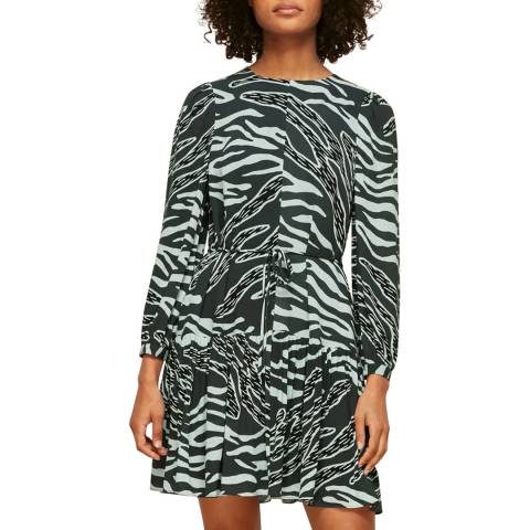 WHISTLES Multi Graphic Zebra Print Dress