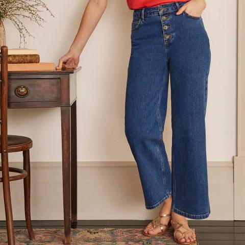 Boden Mid Vintage Denim Wide Leg Stretch Jeans