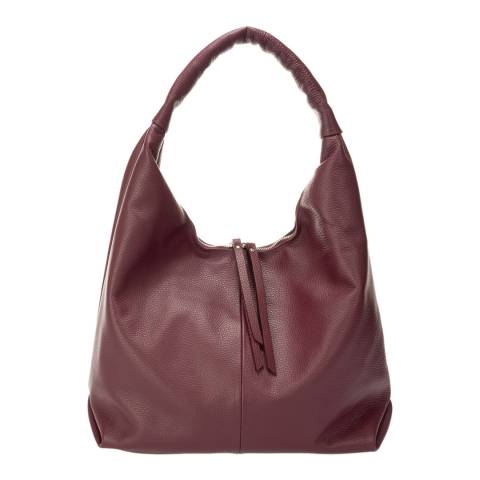 Lisa Minardi Wine Leather Shoulder Bag
