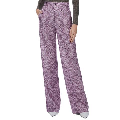 Missoni Purple Zig Zag Pattern Trousers