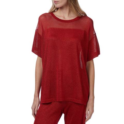 Missoni Red Sheer Relaxed Top