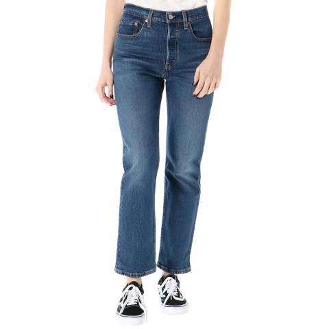 Levi's Mid Blue 501Â® Cropped Jeans