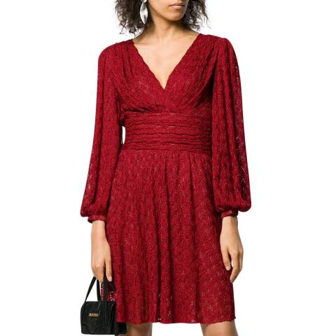 Missoni Red Wrap Front Mini Dress