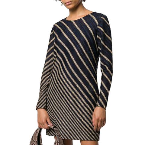 Missoni Black Diagonal Stripe Mini Dress