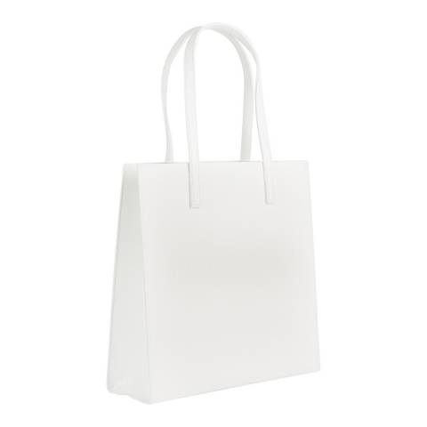 Ted Baker White Soocon Crosshatch Large Icon Bag