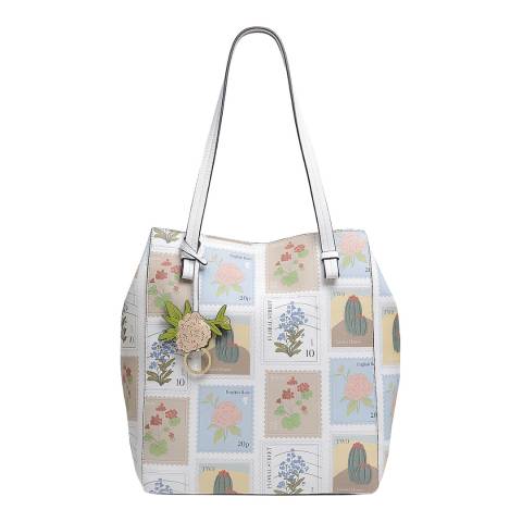 Radley White Postcards Large Open Tote