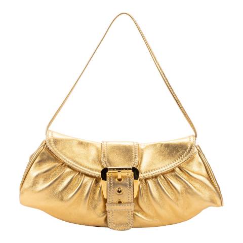 Celine Gold Buckle Shoulder Bag