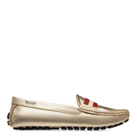 BALLY Champagne Leather Ladyes Loafers