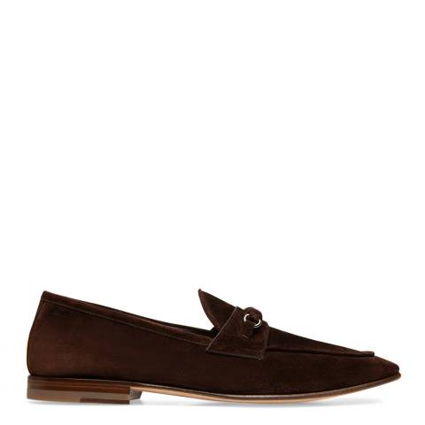 BALLY Brown Suede Edison Loafers