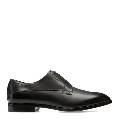 BALLY Wide Fit Black Lantel Leather Derby Shoes