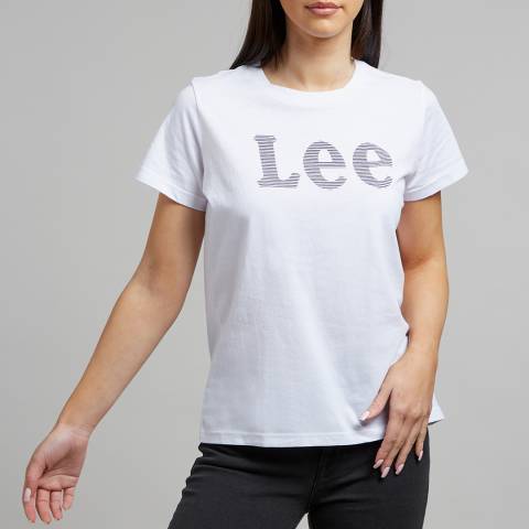 Lee Jeans White Cotton T-Shirt