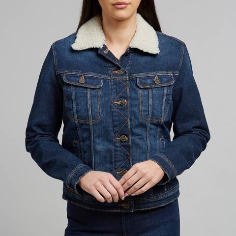 Lee Jeans Blue Button Through Cotton Denim Jacket 