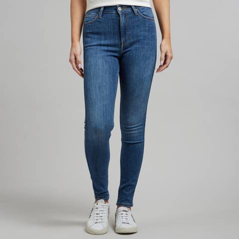 Lee Jeans Mid Blue Ivy Super Skinny Stretch Jeans