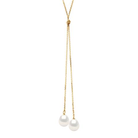 Atelier Pearls White Gold Freshwater Pearl You & Me Necklace