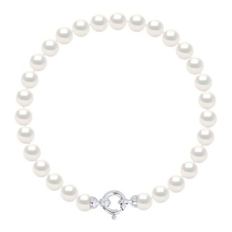 Atelier Pearls White Freshwater Pearl Row Bracelet
