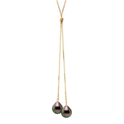 Atelier Pearls Tahiti Gold Freshwater Pearl Me & You Necklace