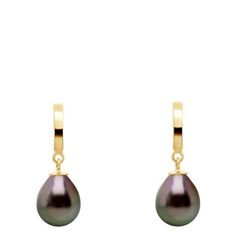 Atelier Pearls Tahiti Gold Freshwater Pear Pearl Drop Earrings