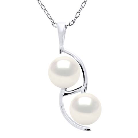 Atelier Pearls White Freshwater Pearl Duo Necklace