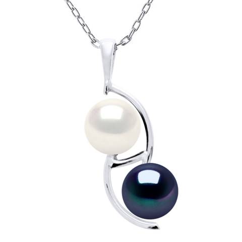 Atelier Pearls White Black Freshwater Pearl Duo Necklace