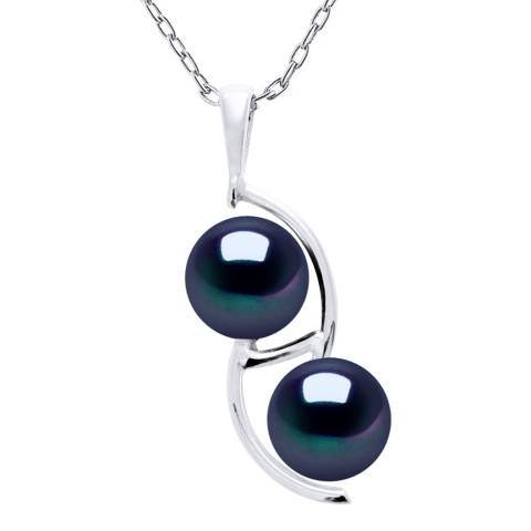Atelier Pearls Black Freshwater Pearl Duo Necklace