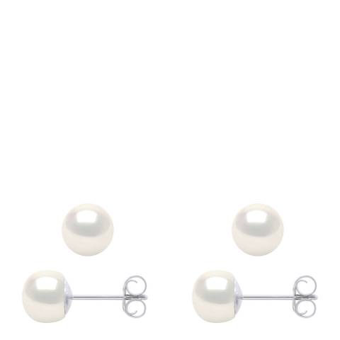 Atelier Pearls White Freshwater Pearl Stud Earrings