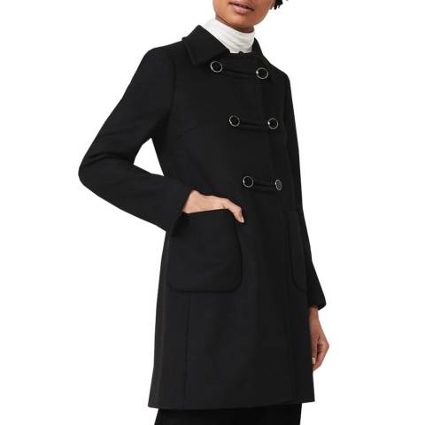 Hobbs London Black Nuala Cashmere Blend Coat