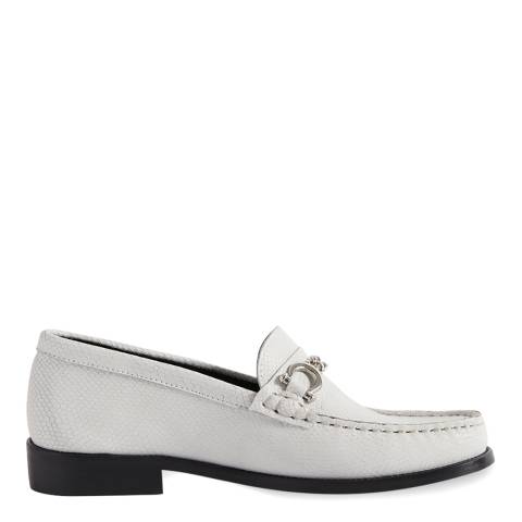 Claudie Pierlot White Amalice Leather Loafers