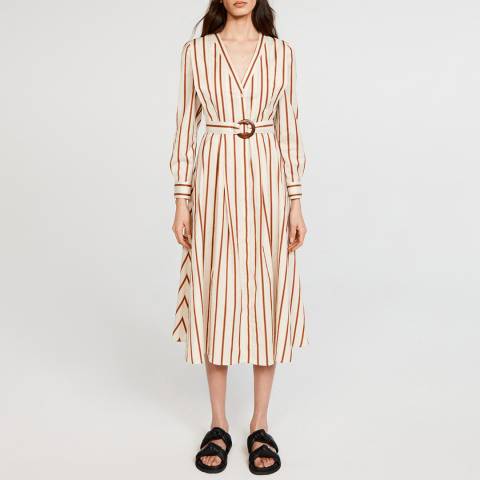 Claudie Pierlot Striped Rapsodie Midi Dress