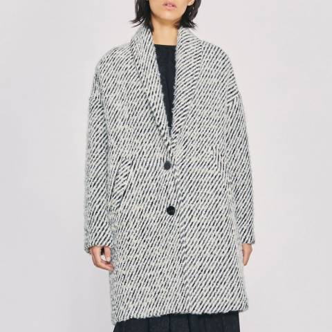 IRO Grey Colipea Cotton Wool Blend Coat