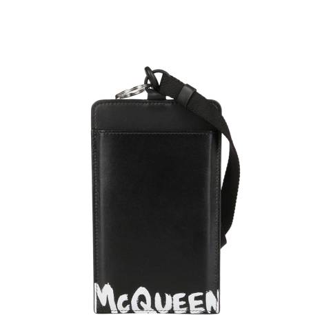 Alexander McQueen Black Leather Graffiti Alexander McQueen Smart Phone Case