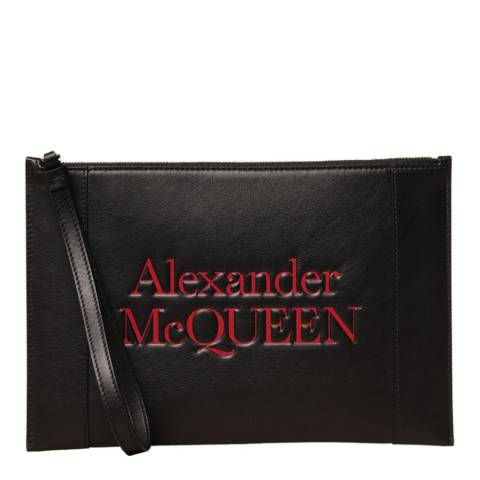 Alexander McQueen Black Leather Alexander McQueen Document Case