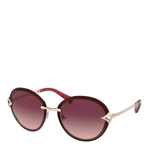 Bvlgari Women's Bvlgari Pink/Gold Sunglasses 61mm