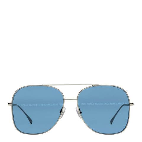 Fendi Women's Fendi Silver/Blue Sunglasses 59mm