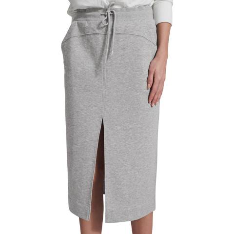 Reiss Grey Clara Tie Jersey Skirt