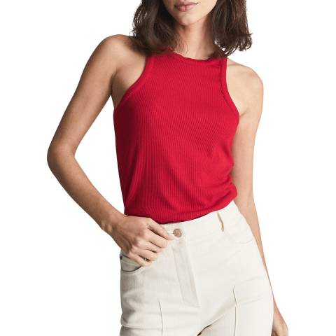 Reiss Red Mirabel Muscle Stretch Vest